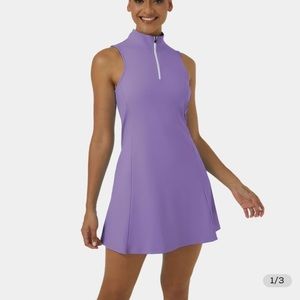 Collared zip golf dress